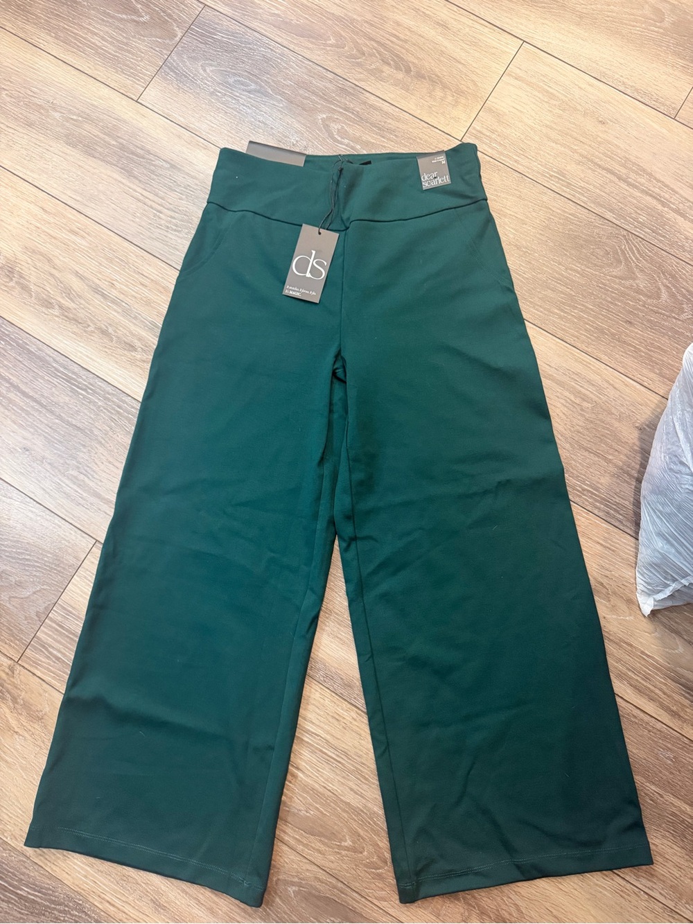 DS Wide-Leg Trousers in Deep Green